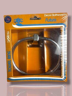 Futura Franklin Brass Chrome Towel Ring D1416 Decor Bathware Made In USA NOS